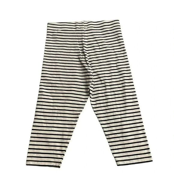 2 for $30 Boden White Navy Stripes Cotton Jogger Girl Capri Pants SZ 11-12 - Picture 1 of 9